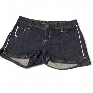 Stylish Denim Jean Shorts with White Trim